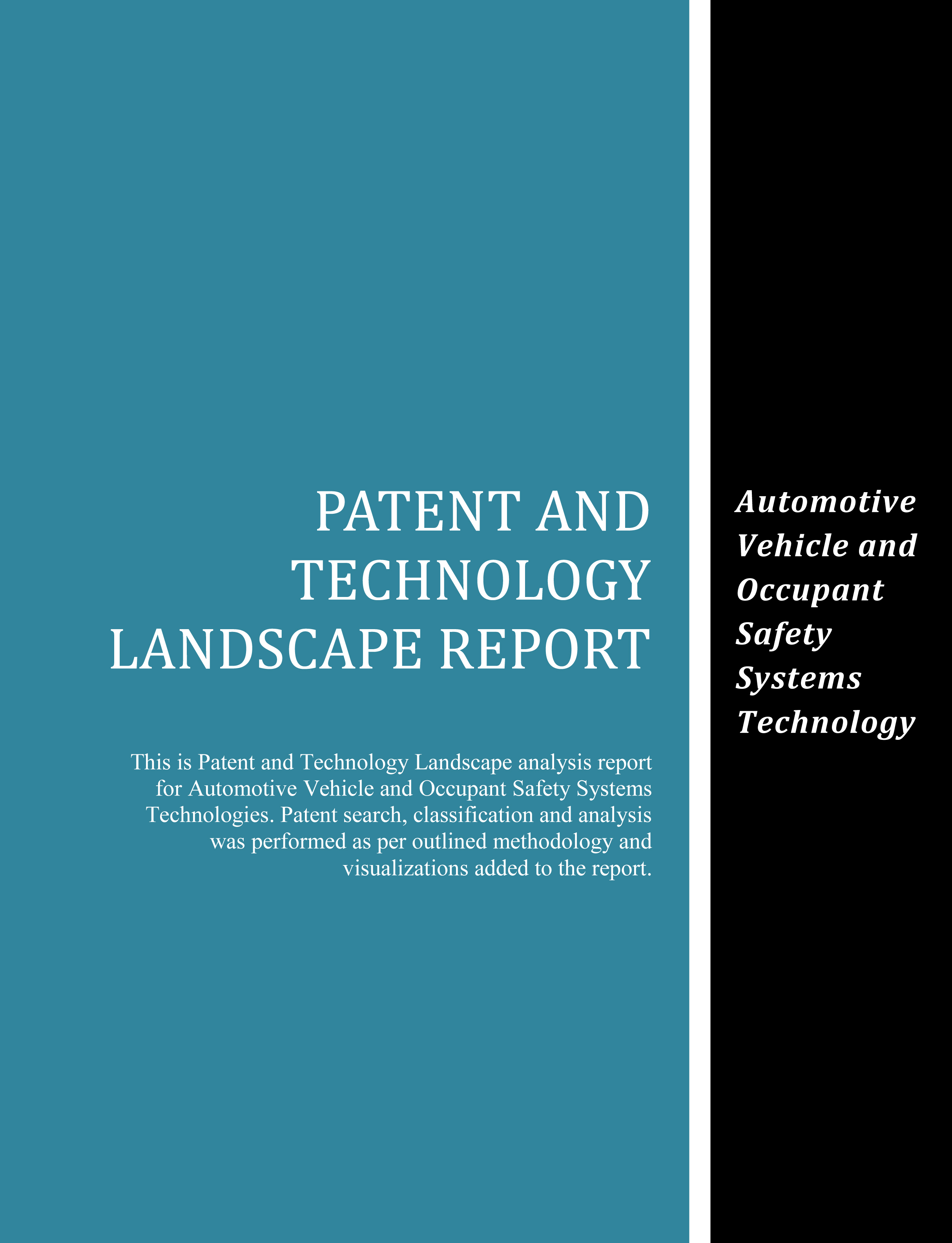 Automotive Vehicle Occupant Safety Systems Technology Patent Landscape Report